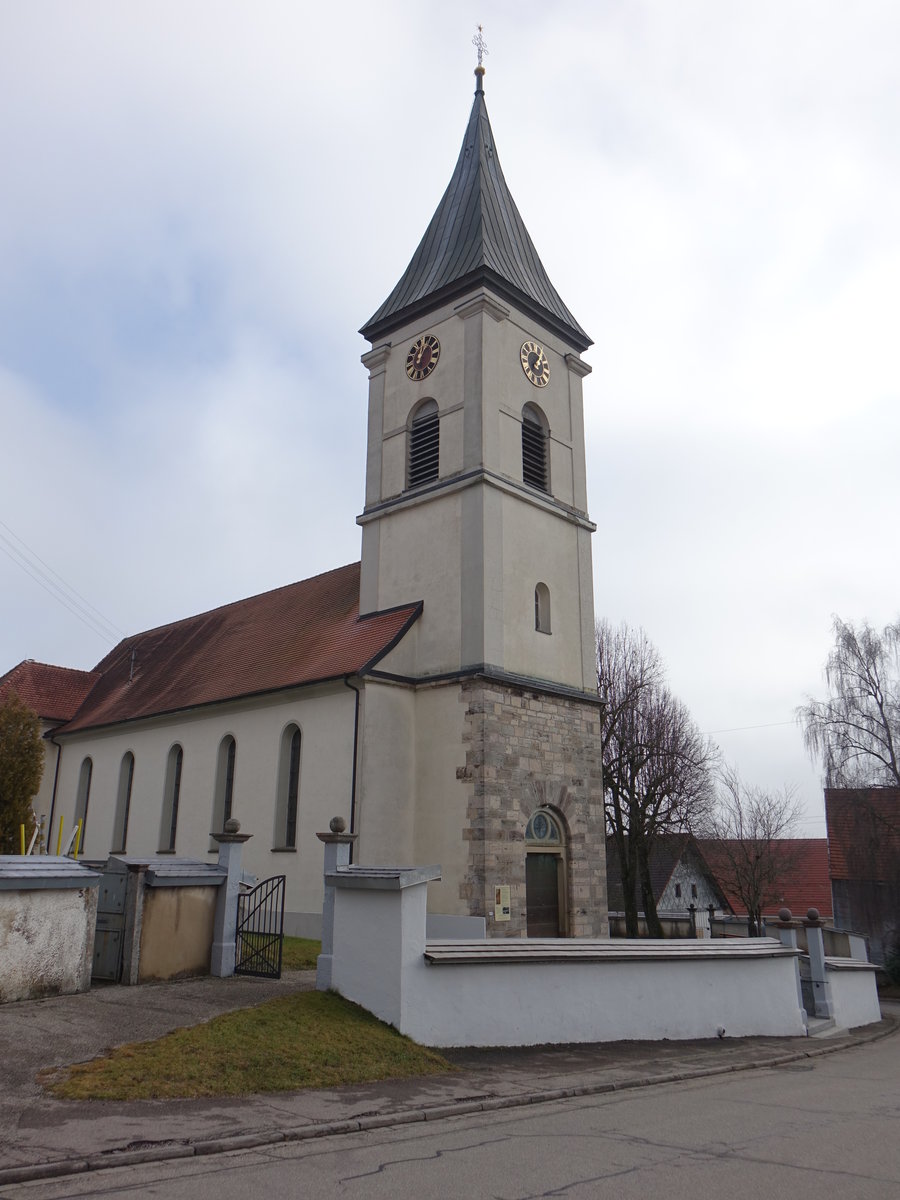 Reiselfingen, kath. Pfarrkirche St. Fridolin, erbaut bis 1769 (25.12.2018)
