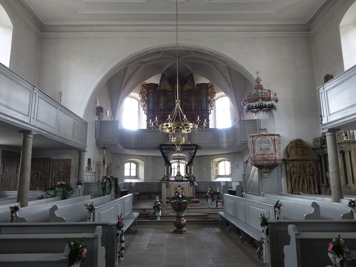 Rentweinsdorf, Innenraum der Ev. Dreifaltigkeitskirche (24.03.2016)