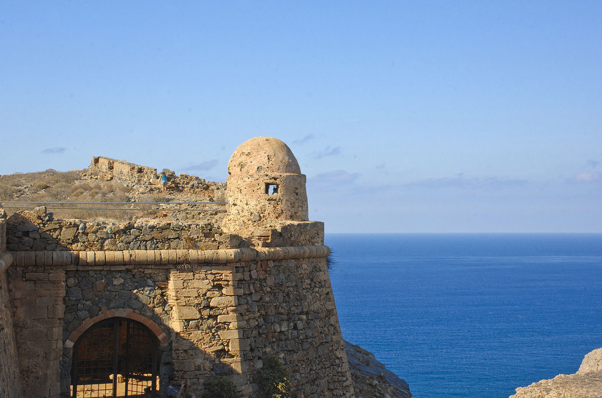 Reste der venezianischen Burg auf der Insel Gramvousa nrdlich von Kreta. Aufnahme: 20. Oktober 2016.