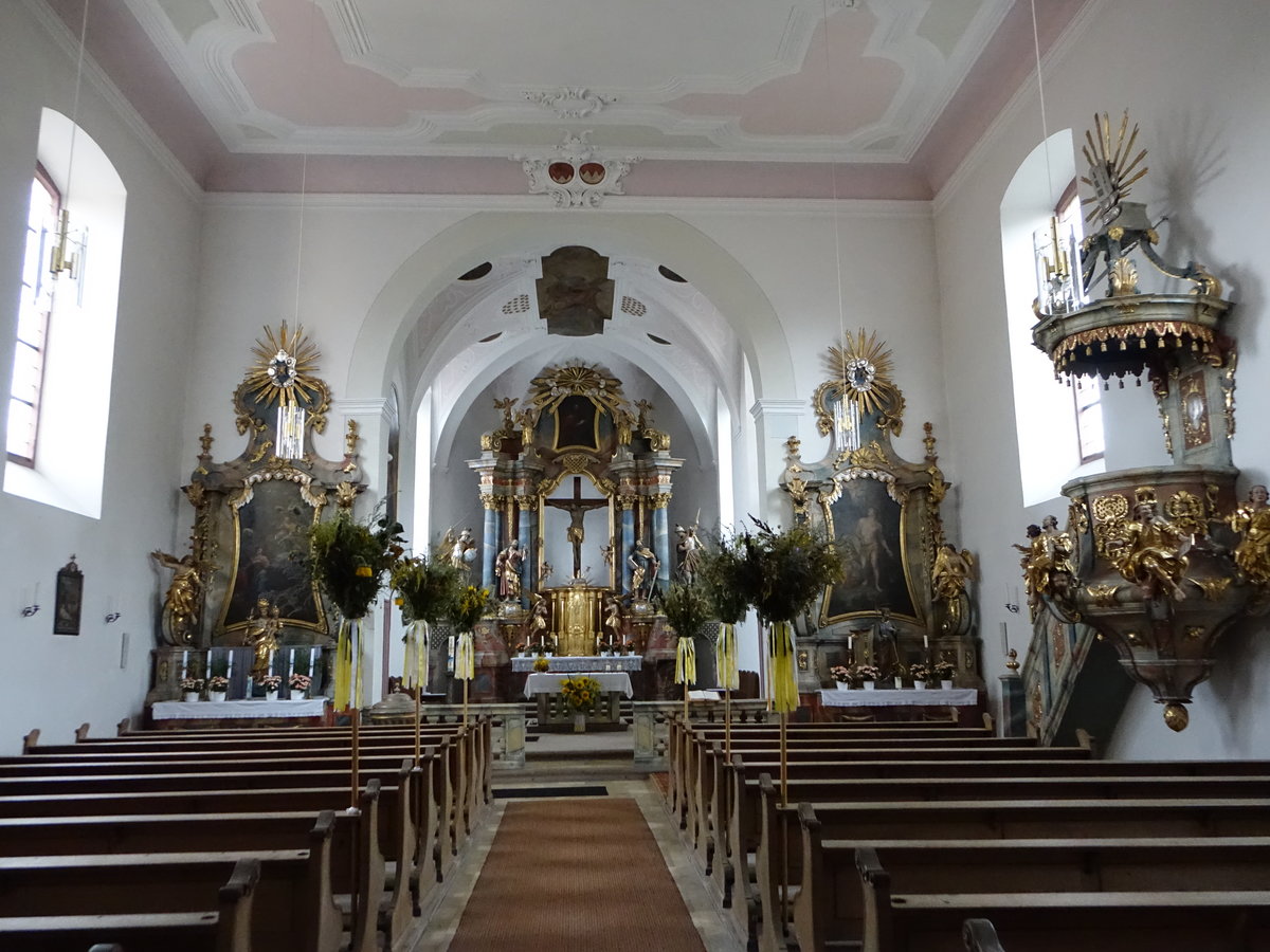 Retzstadt, barocke Ausstattung in der kath. Pfarrkirche St. Andreas (15.08.2017)