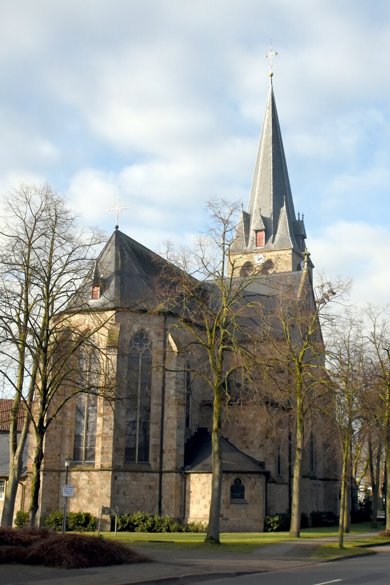 RHEINE (Kreis Steinfurt), 10.01.2021, Kirche St. Johannes Baptist im Ortsteil Mesum