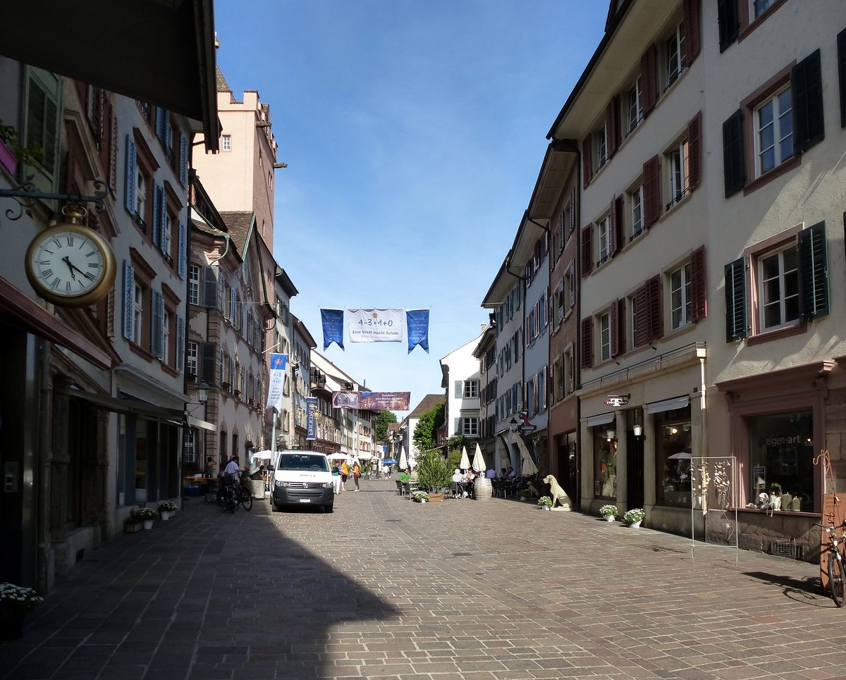 Rheinfelden AG, Blick in die Marktgasse, Mai 2017