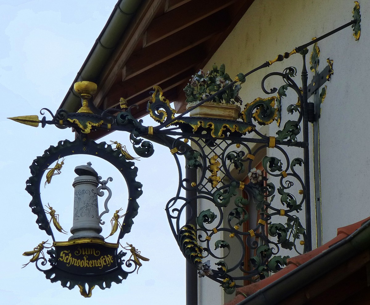 Rheinheim am Hochrhein, Restaurant  Schnooke-Nescht  (Mckennest), Juli 2013