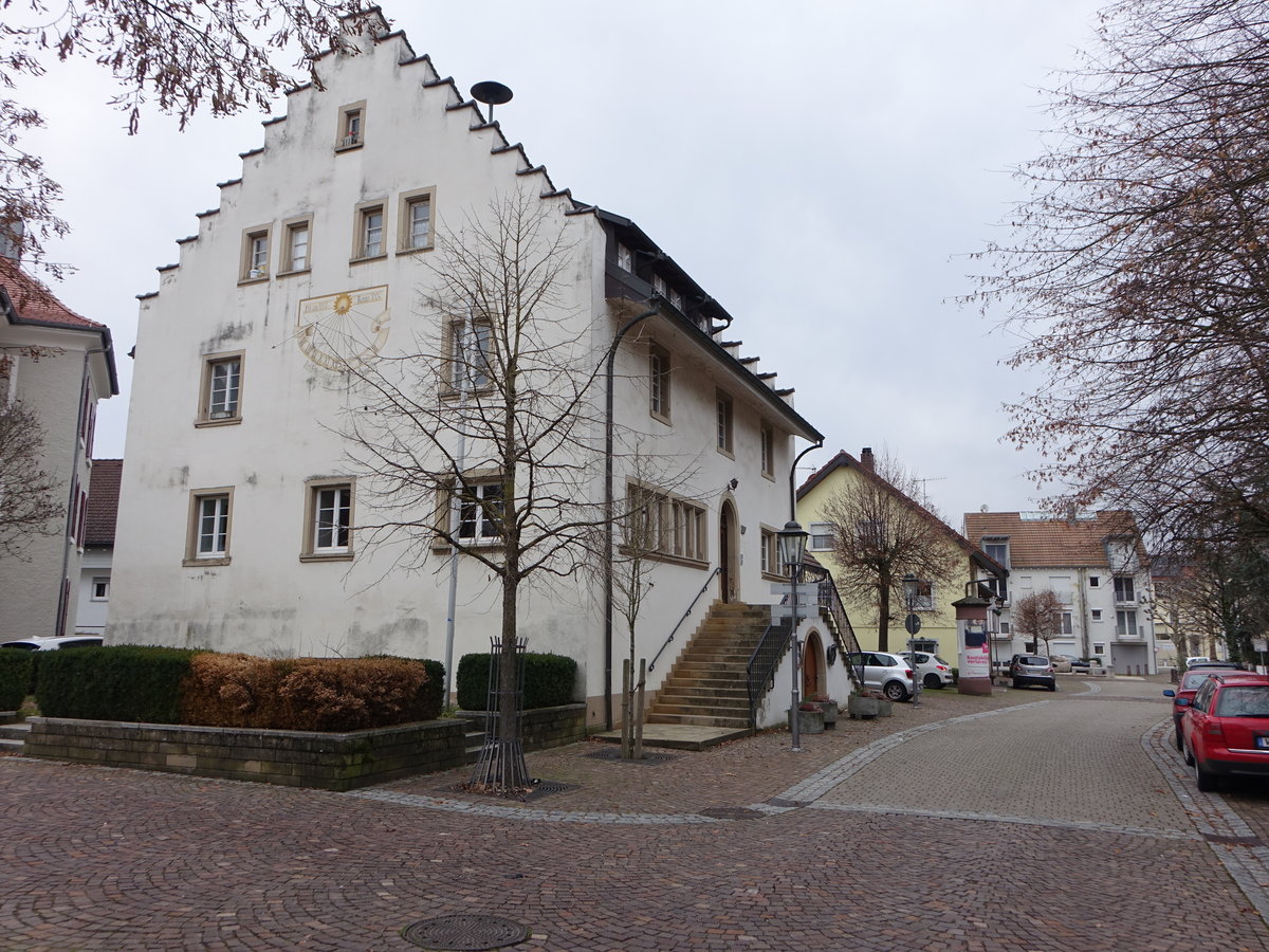 Rheinheim, Jgerhaus am Rathausring, heute Ortsmuseum (30.12.2018)