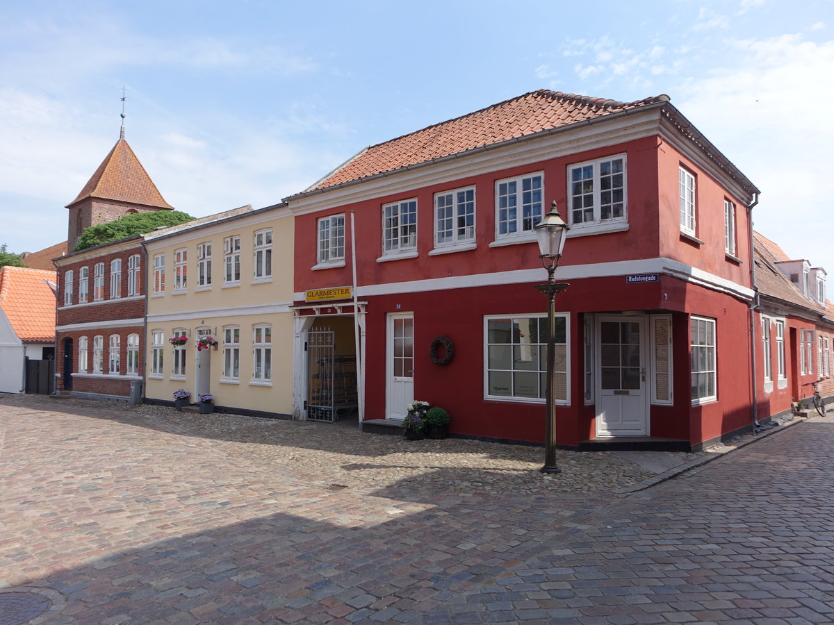 Ribe, historische Huser in der Badstuegade Strae (09.06.2018)