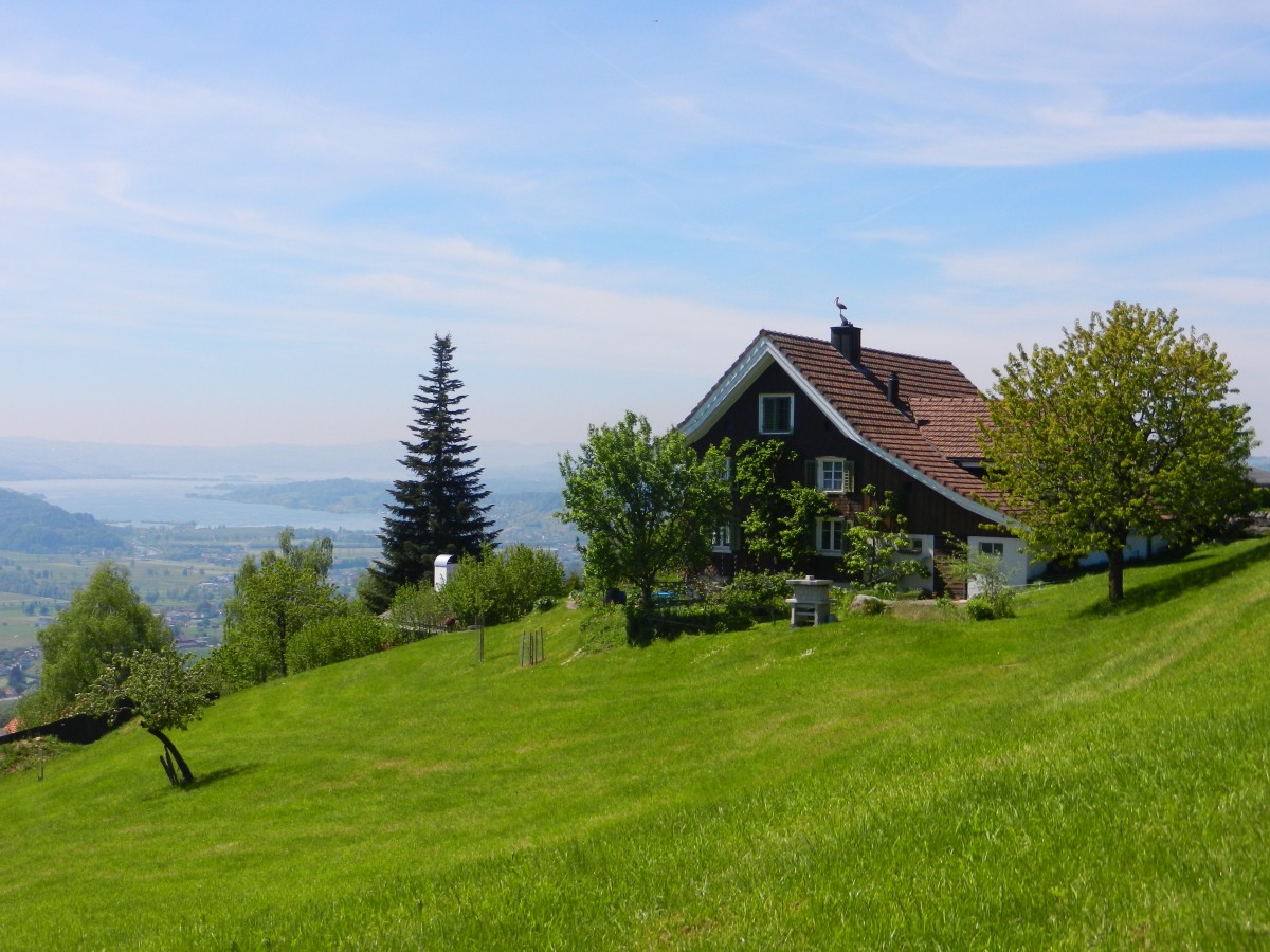 Rieden SG, Haus mit  Storch  - 05.05.2014