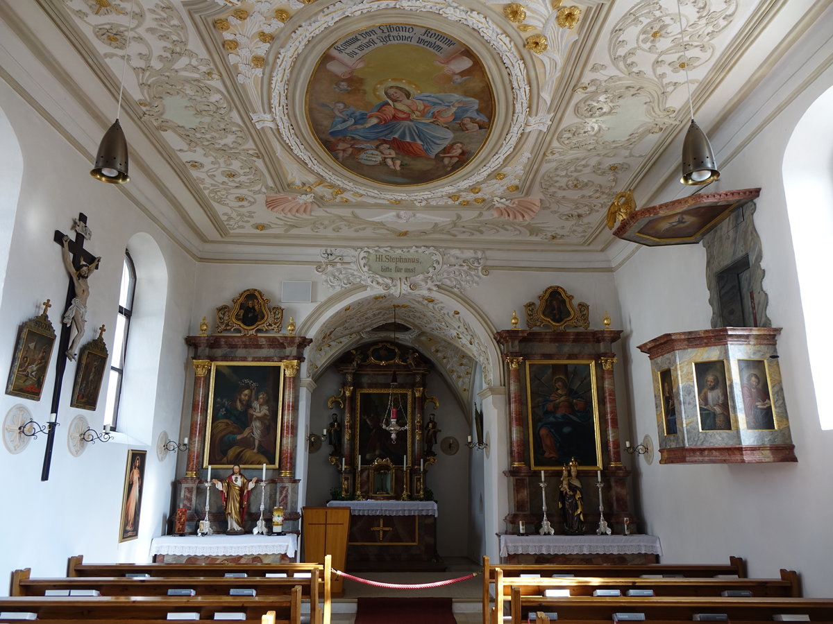 Riedensheim, Innenraum der St. Stephan Kirche (06.03.2016)