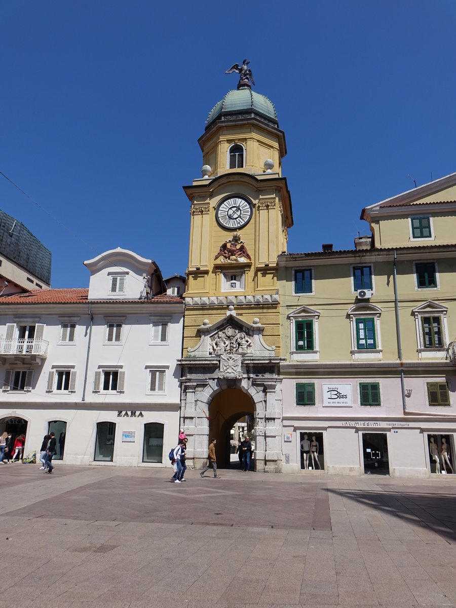 Rijeka, barocker Stadtturm oder Gradski Tor am Korso  (30.04.2017)