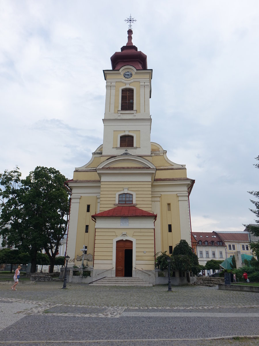 Rimavska Sobota / Grosteffelsdorf, Pfarrkirche St. Johannes, sptbarock erbaut von 1774 bis 1790 (27.08.2019)