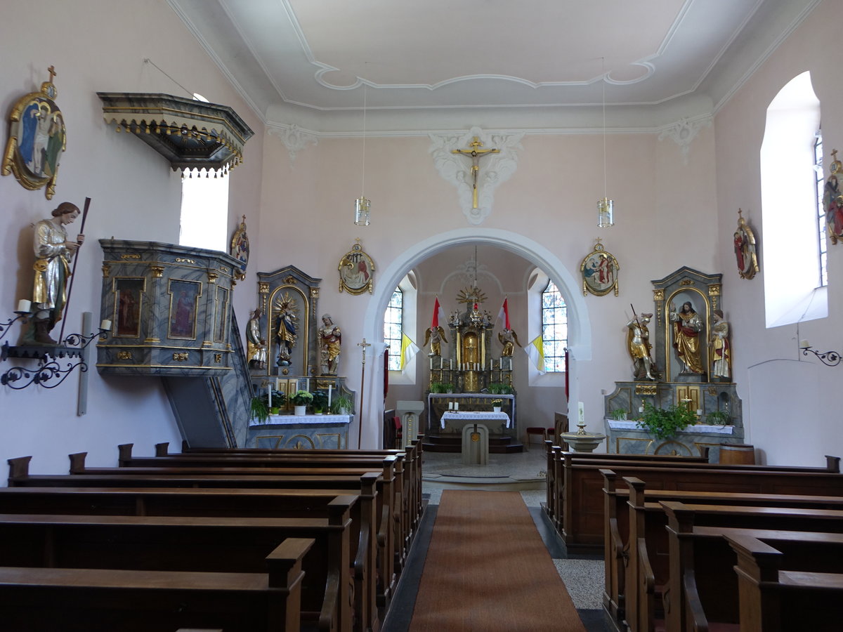 Rimbach, barocke Ausstattung in der kath. Pfarrkirche St. Georg (28.05.2017)