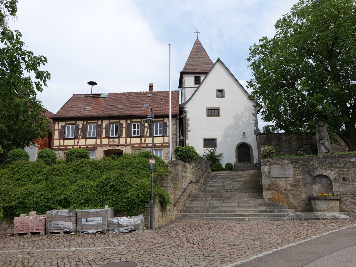 Rinderfeld, Ev. St. Michael Kirche und Pfarrhaus (14.05.2015)