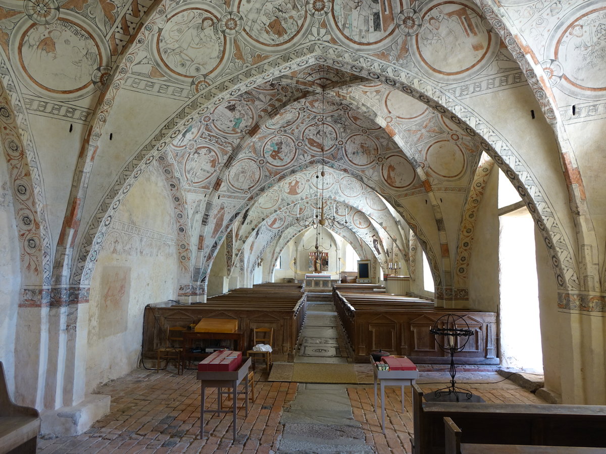 Risinge, Fresken aus dem 14. Jahrhundert in der Gamla Kyrka (14.06.2016)