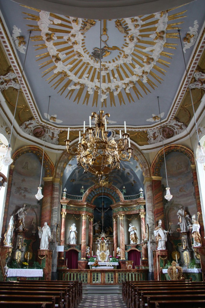 Rittershausen, klassizistischer Innenraum der Pfarrkirche St. Matthus (26.10.2014)