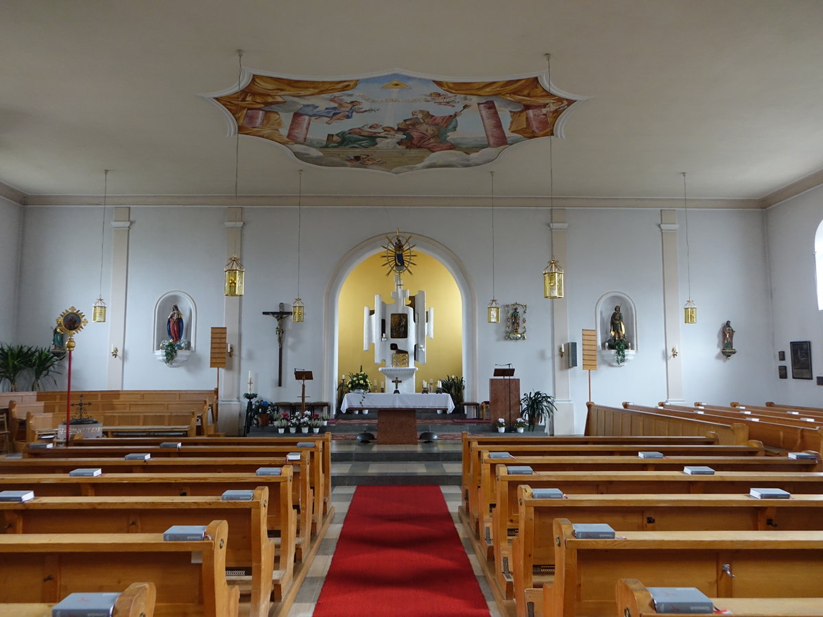Rittsteig, Innenraum der kath. Pfarrkirche St. Anna (05.11.2017)