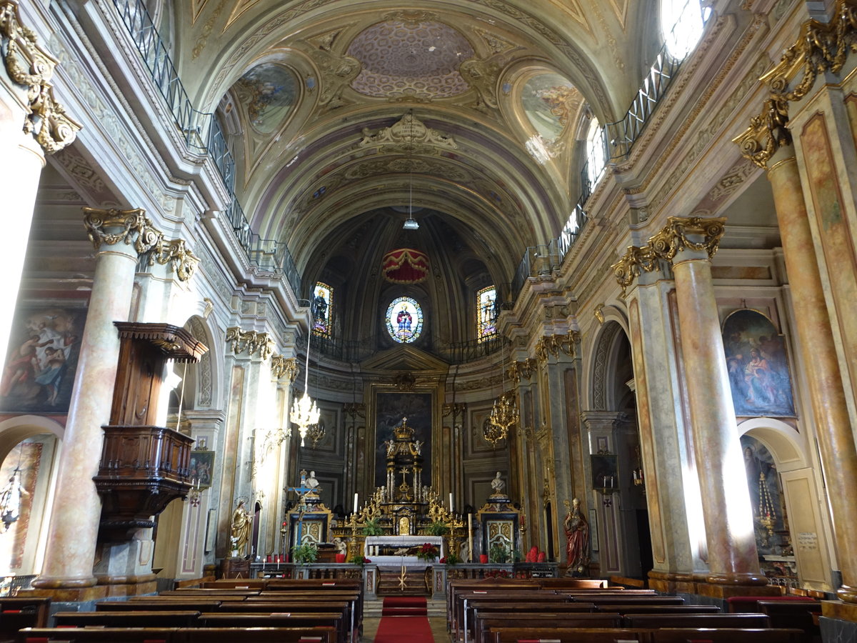 Rivoli, barocke Ausstattung von 1788 in der Pfarrkirche St. Martino (04.10.2018)
