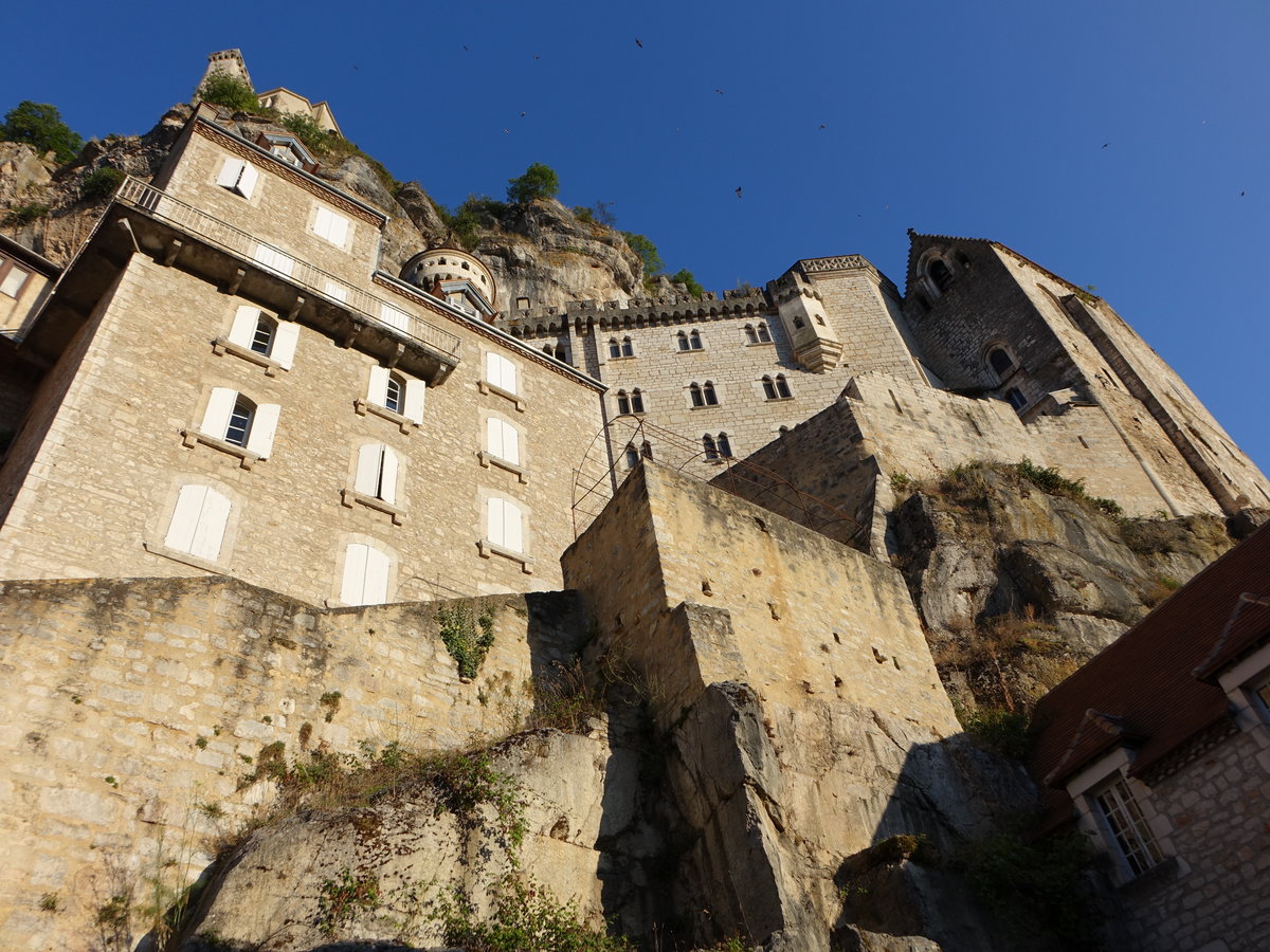 Rocamadour, Sanctuaire mit der Basilika Saint-Sauveur, erbaut im 12. Jahrhundert (22.07.2018)