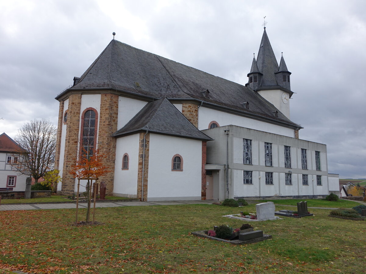 Rockenberg, kath. Pfarrkirche St Gallus, erbaut 1754 (01.11.2021)