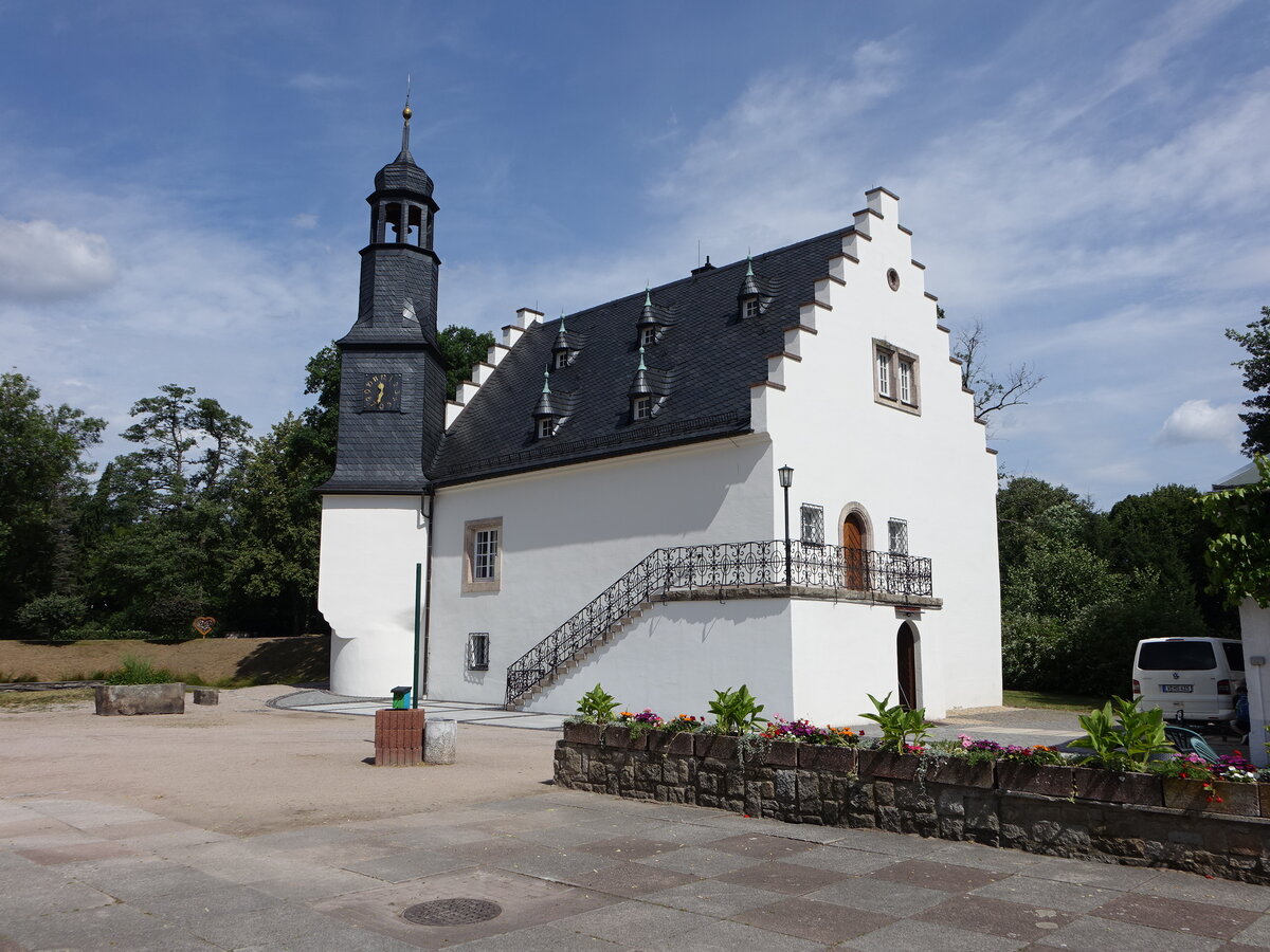 Rodewisch, Rittergut in der Schlostrae, erbaut 1495 (23.07.2023)