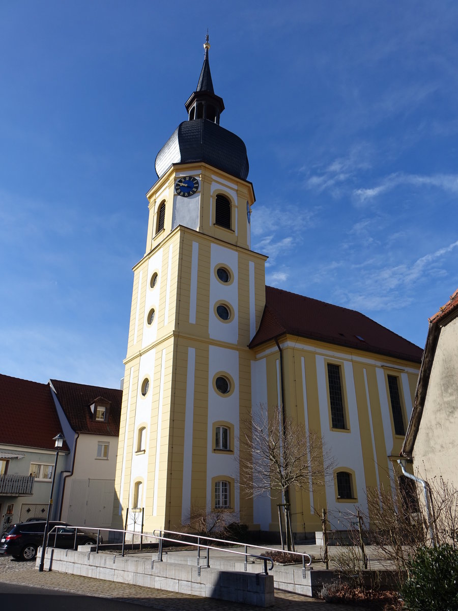 Rdelsee, Ev. St. Bartholomus Kirche, Chorturmkirche, erbaut bis 1770 (11.03.2018)