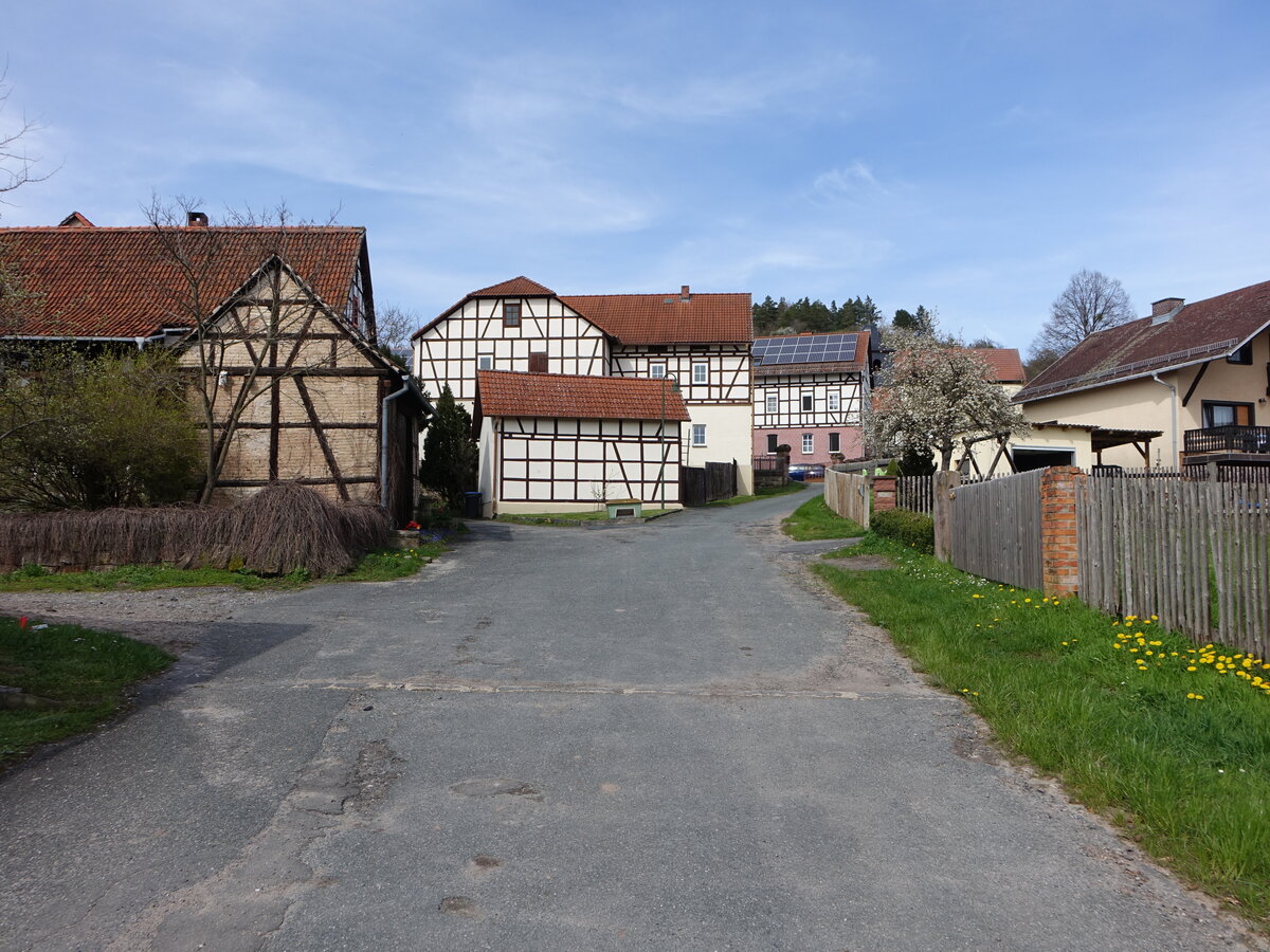 Rdelwitz, Fachwerkhuser an der Dorfstrae (22.04.2023)