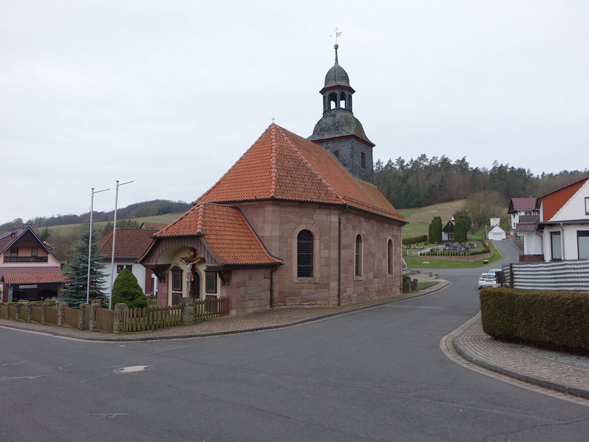 Rhrig, Pfarrkirche St. Elisabeth, erbaut 1800 (18.03.2024)