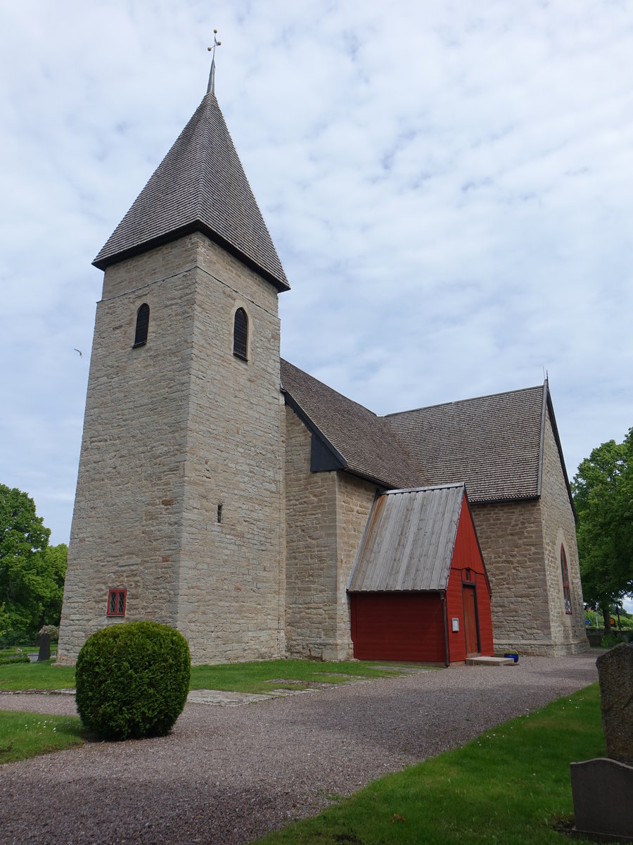 Rogslösa, Ev. Kirche, Steinkirche aus dem 13. Jahrhundert (15.06.2017)