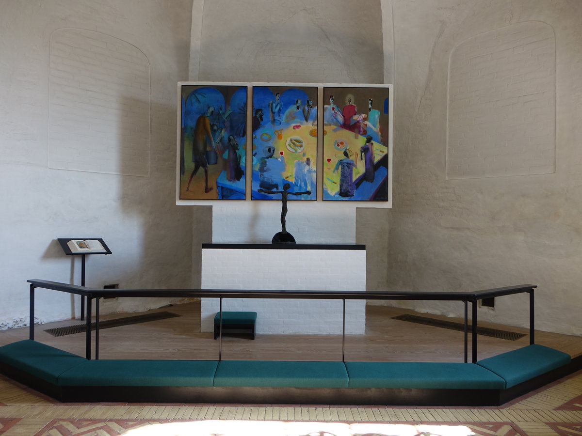 Ronde, Altar aus dem 19. Jahrhundert in der evangelischen Kirche (24.09.2020)