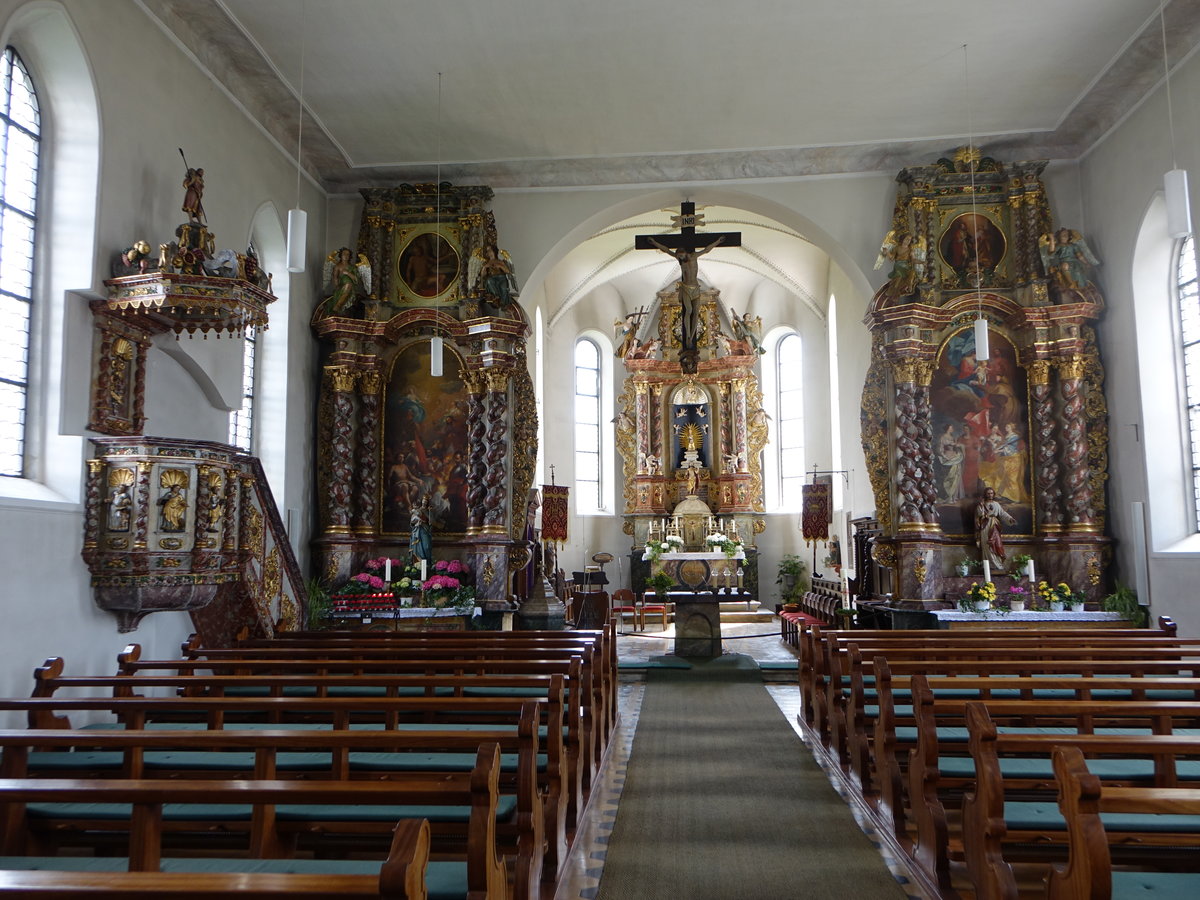 Rorgenwies, barocke Altre von 1720 in der Wallfahrtskirche St. Maria (25.05.2017)