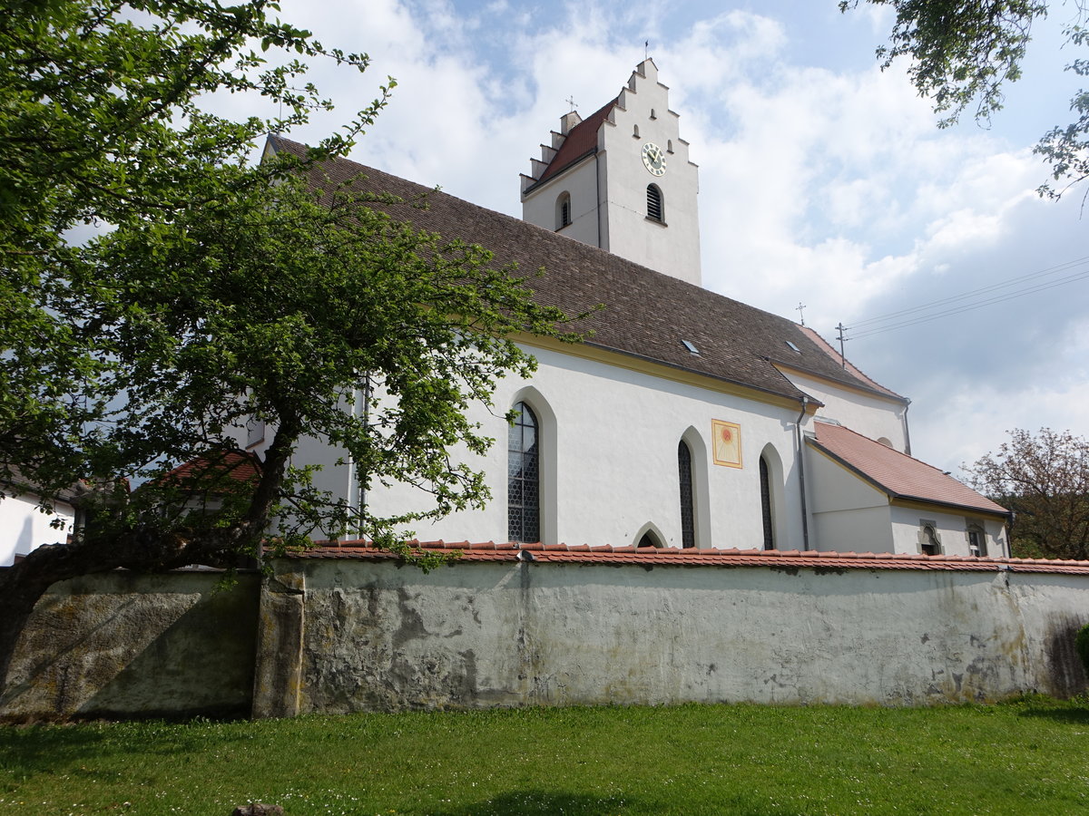 Rorgenwies, sptgotische Wallfahrtskirche St. Maria, erbaut im 14. Jahrhundert (25.05.2017)