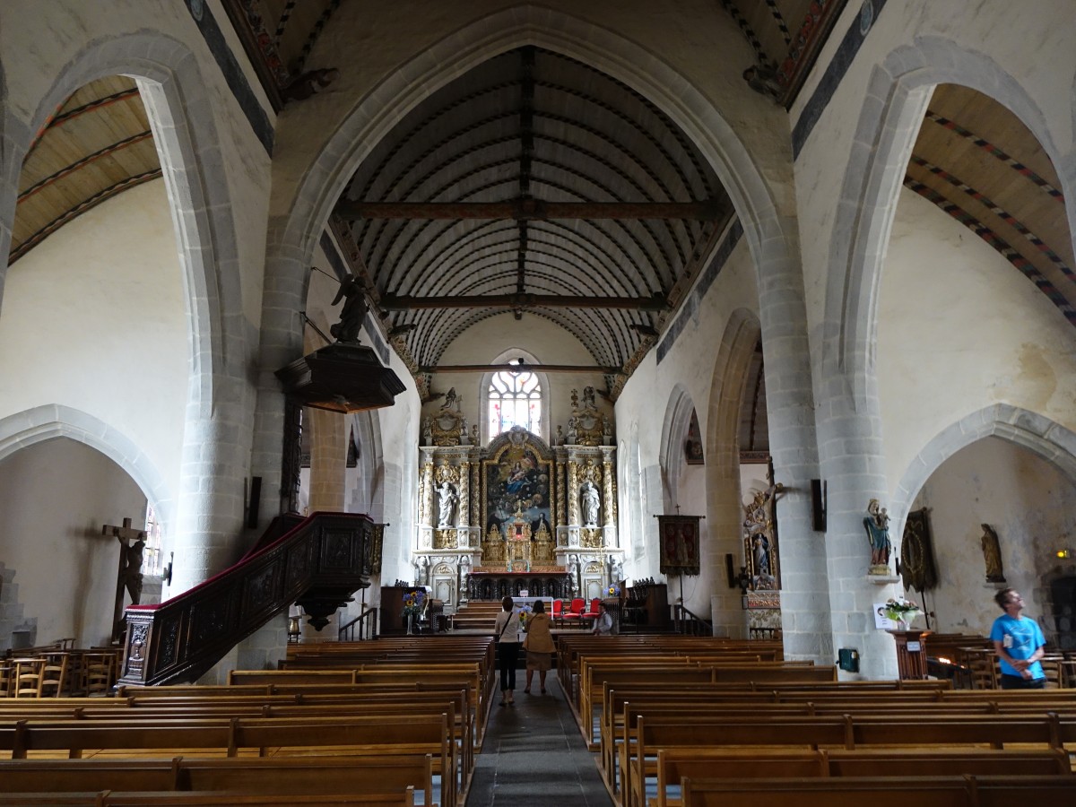 Roscoff, Innenraum der Kirche Notre-Dame de Croaz Batz (14.07.2015)