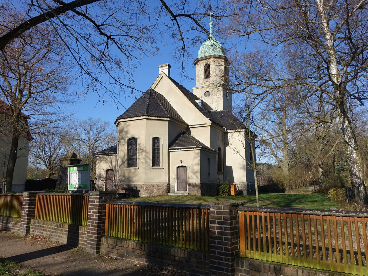 Rosengarten, evangelische Kirche, erbaut 1903 durch den Hofbaumeister Gustav Hauer (05.04.2026)