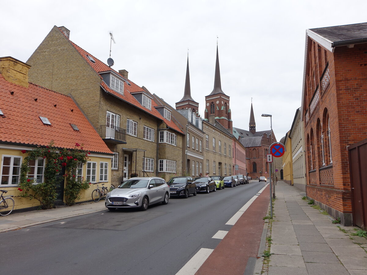 Roskilde, historische Huser in der Bondetinget Strae (21.07.2021)