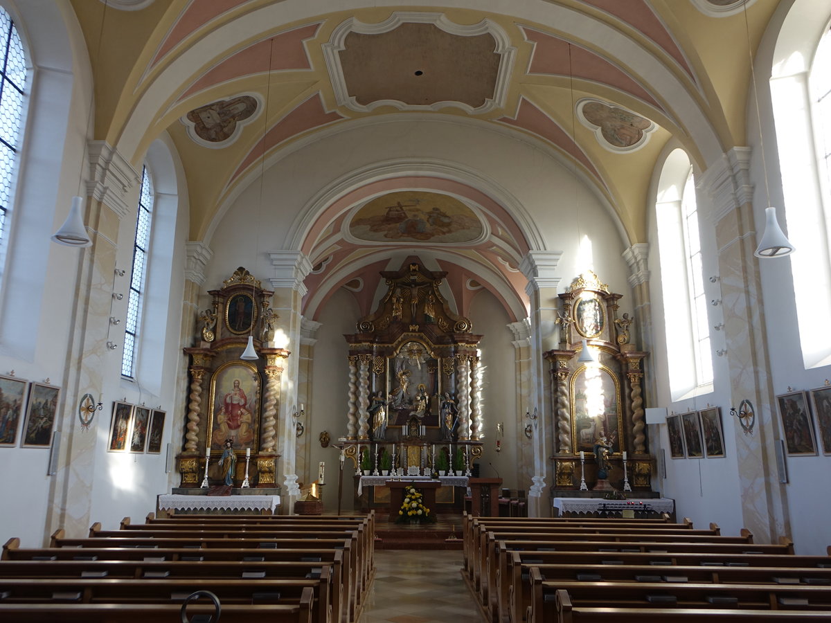 Robach, barocke Altre in der Pfarrkirche Maria Verkndigung (20.11.2016)