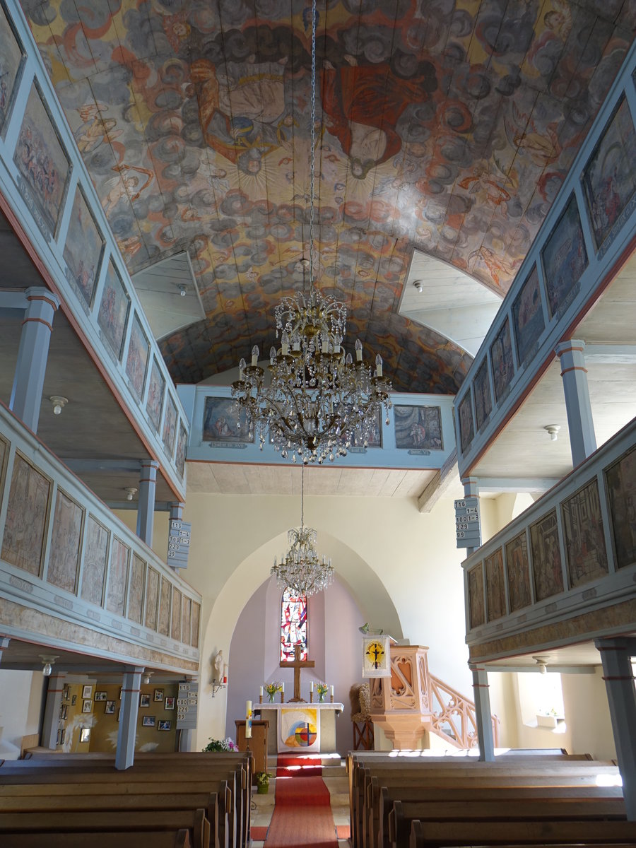 Rofeld, Innenraum der Evangelisch-lutherische Pfarrkirche St. Margareta (08.04.2018)