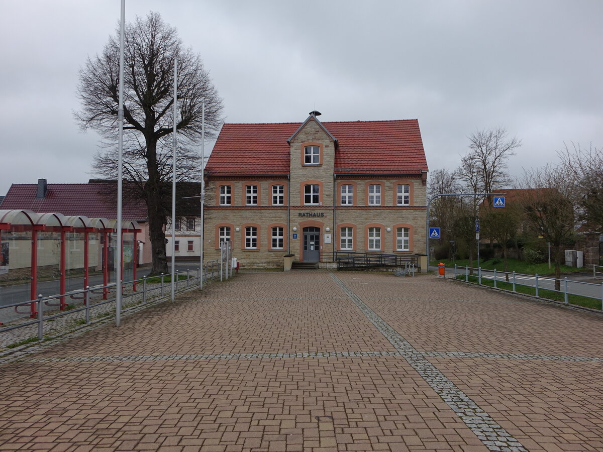 Roleben, Rathausgebude am Schulplatz (08.04.2023)