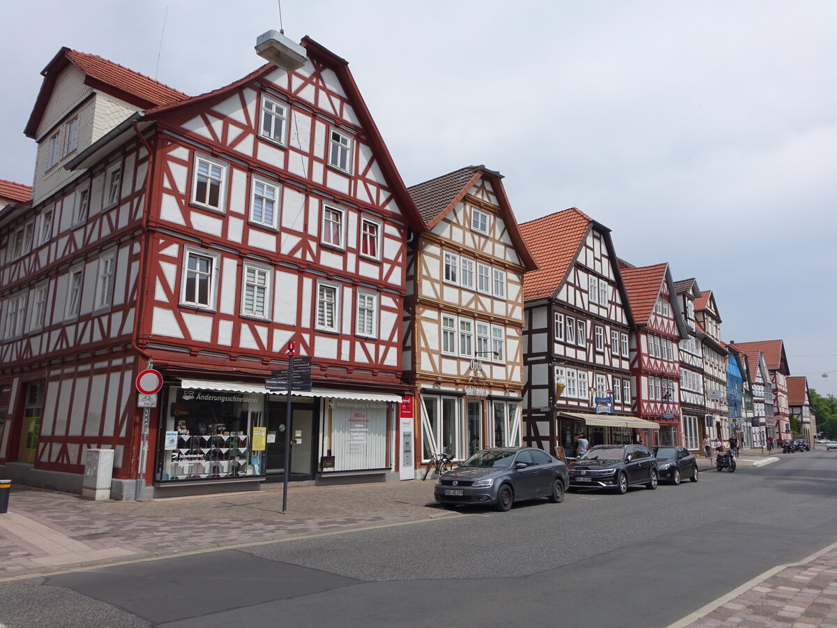 Rotenburg an der Fulda, Fachwerkhuser in der Breitenstrae (04.06.2022)