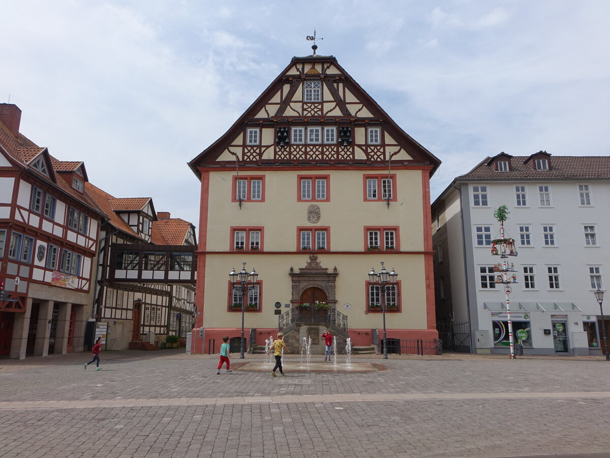 Rotenburg an der Fulda, Rathaus von 1597 am Marktplatz (04.06.2022)