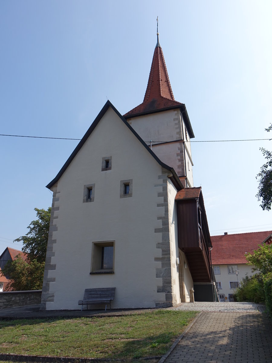 Rotenzimmern, gotische evangelische St. Nikolaus Kirche (19.08.2018)