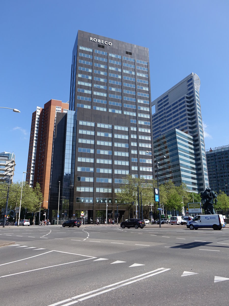 Rotterdam, Hochhäuser am Churchillplein (11.05.2016)