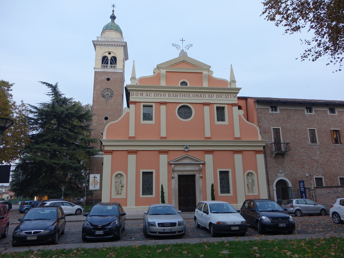 Rovigo, Pfarrkirche San Bartolomeo an der Piazza San Bortolo, erbaut von 1562 bis 1565 (29.10.2017)