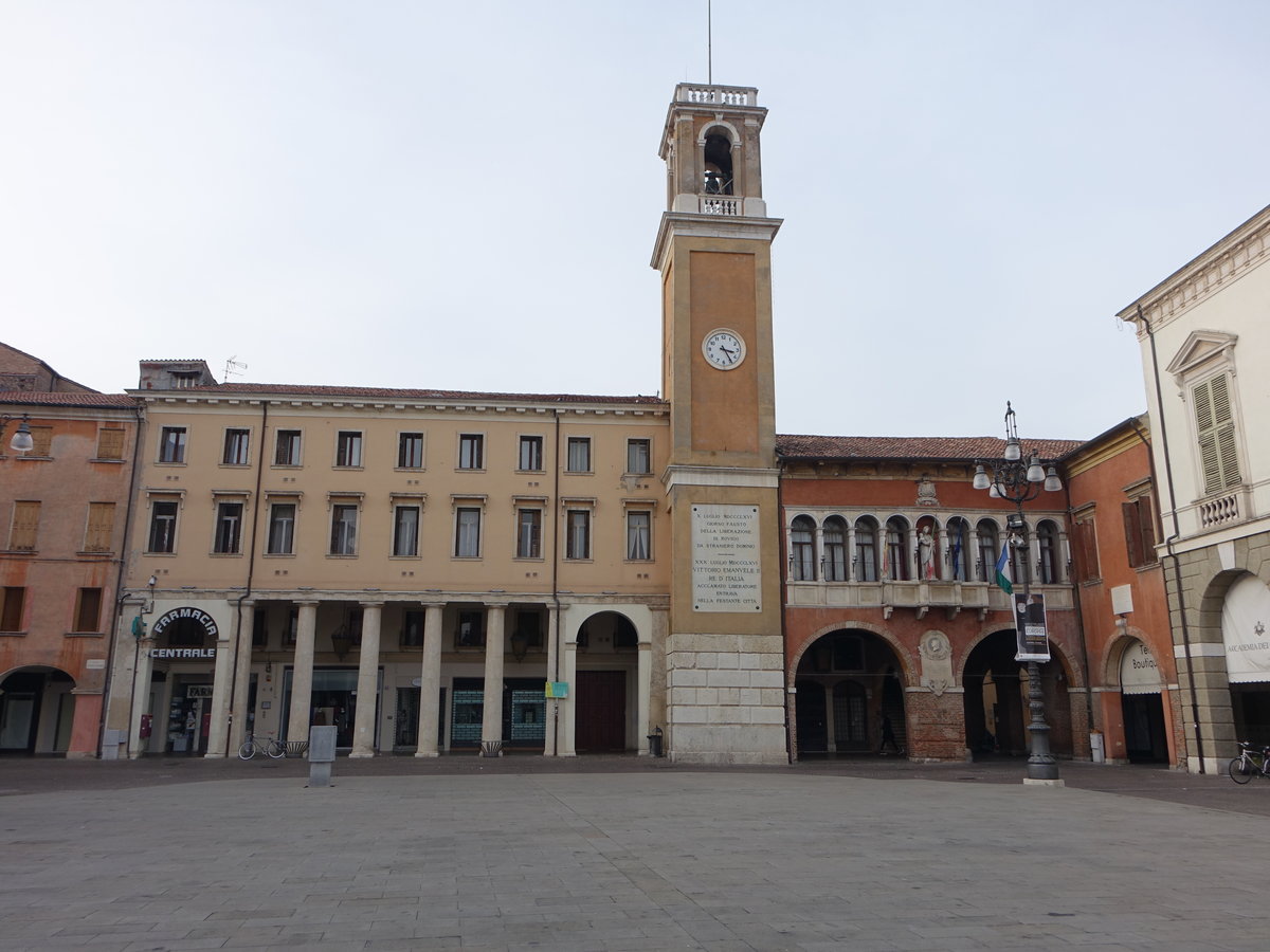 Rovigo, Torre Orologio an der Piazza Vittorio Emanuele (29.10.2017)