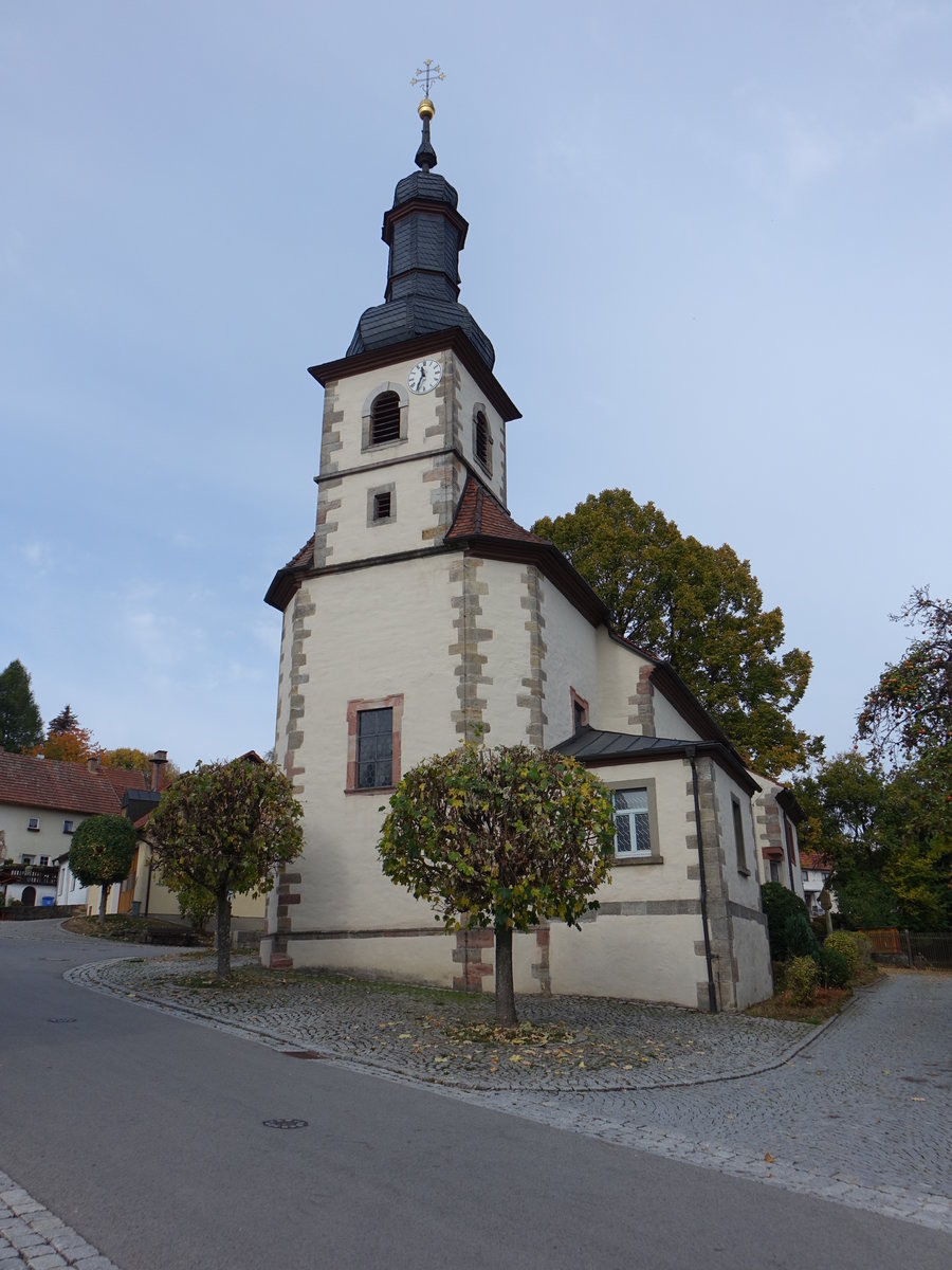 Rdenschwinden, kath. Pfarrkirche St. Wendelin, erbaut 1781 (16.10.2018)