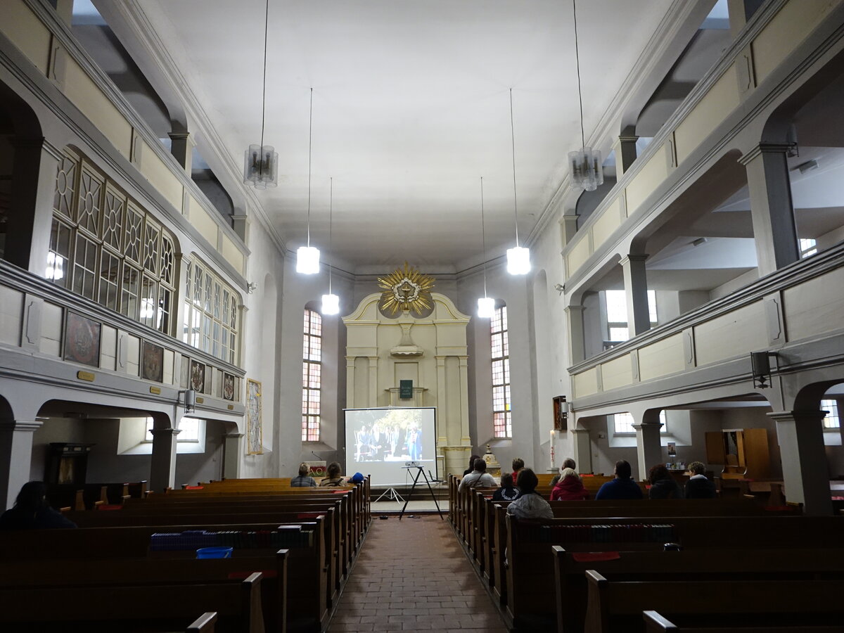 Ruhland, Innenraum der evangelischen Stadtkirche (18.09.2021)