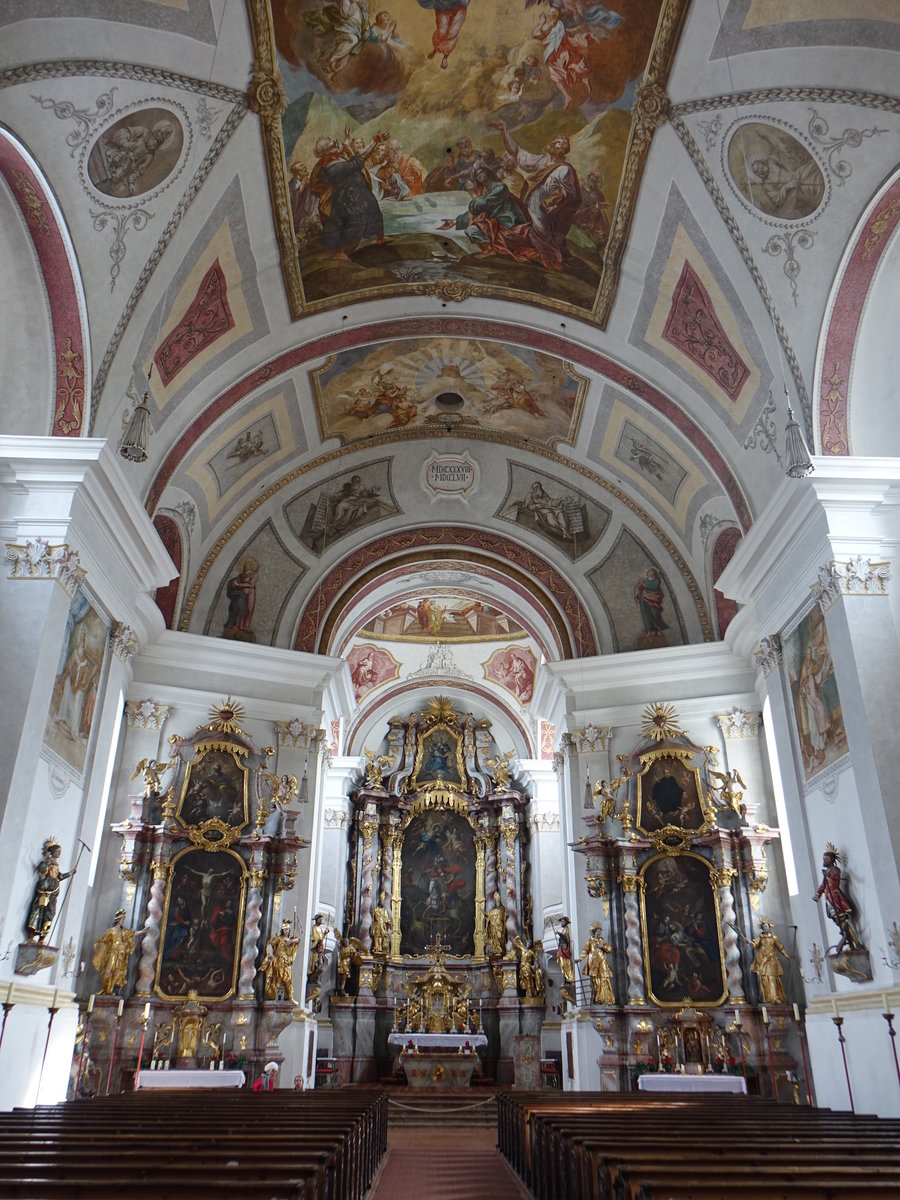 Ruhpolding, barocke Altre in der Pfarrkirche St. Georg (26.02.2017)