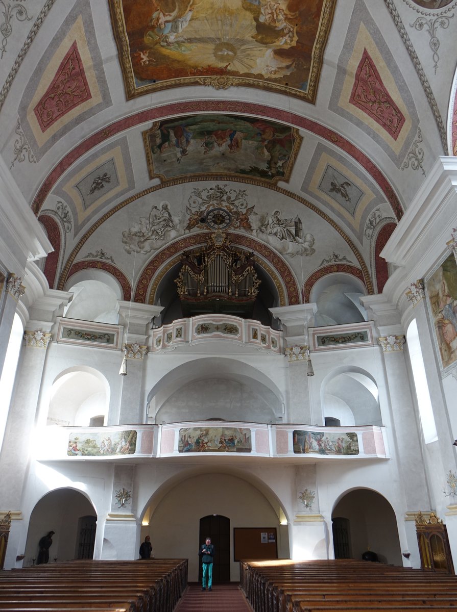 Ruhpolding, Orgelempore in der Pfarrkirche St. Georg (26.02.2017)