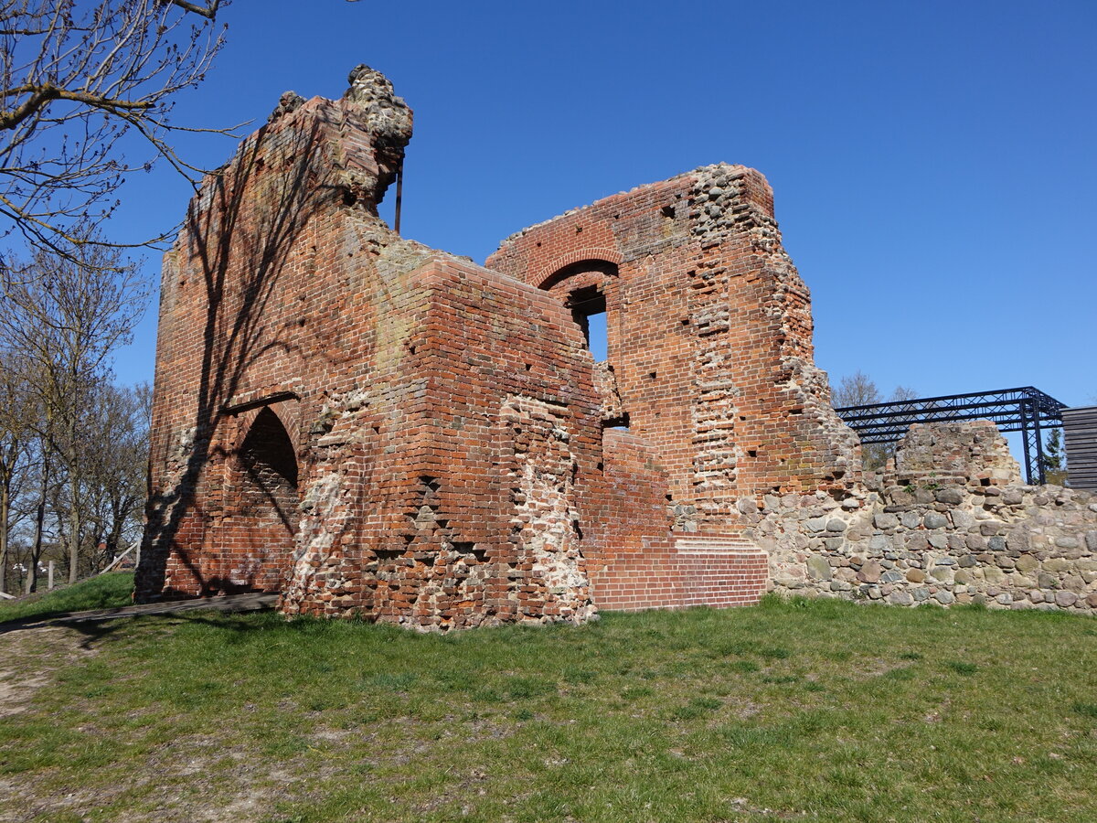Ruine der Burg Greiffenberg,  H�henburg auf einer Anh�he im Welsetat, erbaut 1224 (09.04.2026)