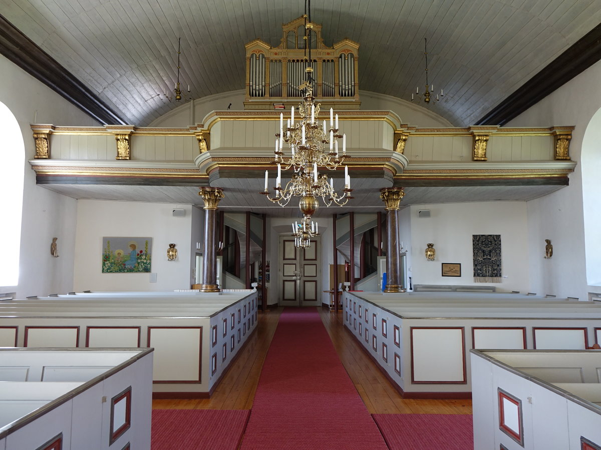 Runsten, Orgel von 1854 in der Ev. Kirche, erbaut von Johan Fredrik bom (13.06.2016)
