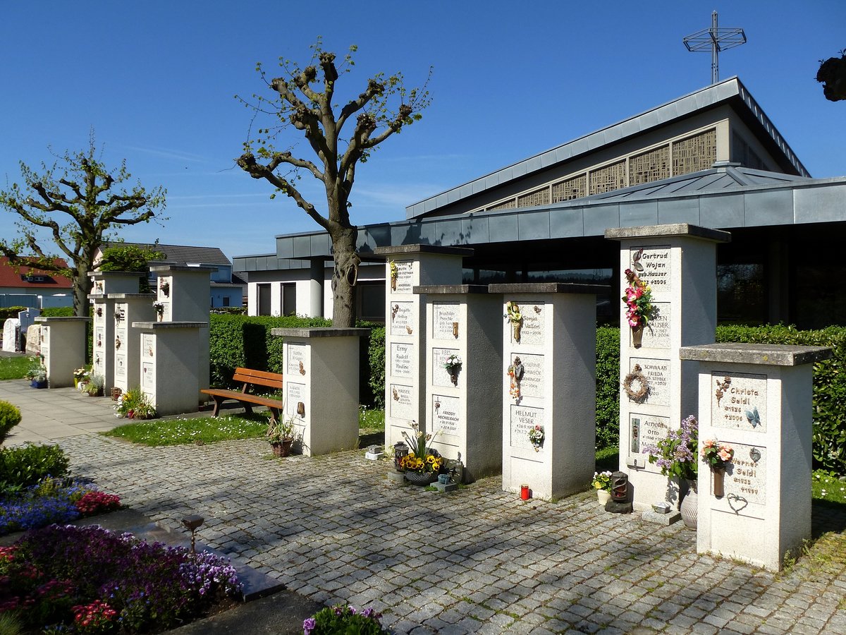 Rust, das Kolumbarium, Aufbewahrungsort fr Urnen, auf dem rtlichen Friedhof, Mai 2016