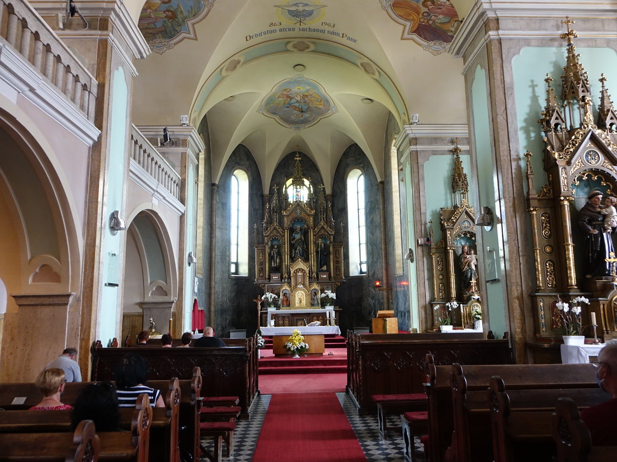 Ruzomberok / Rosenberg, Innenraum der St. Andreas Kirche (06.08.2020)