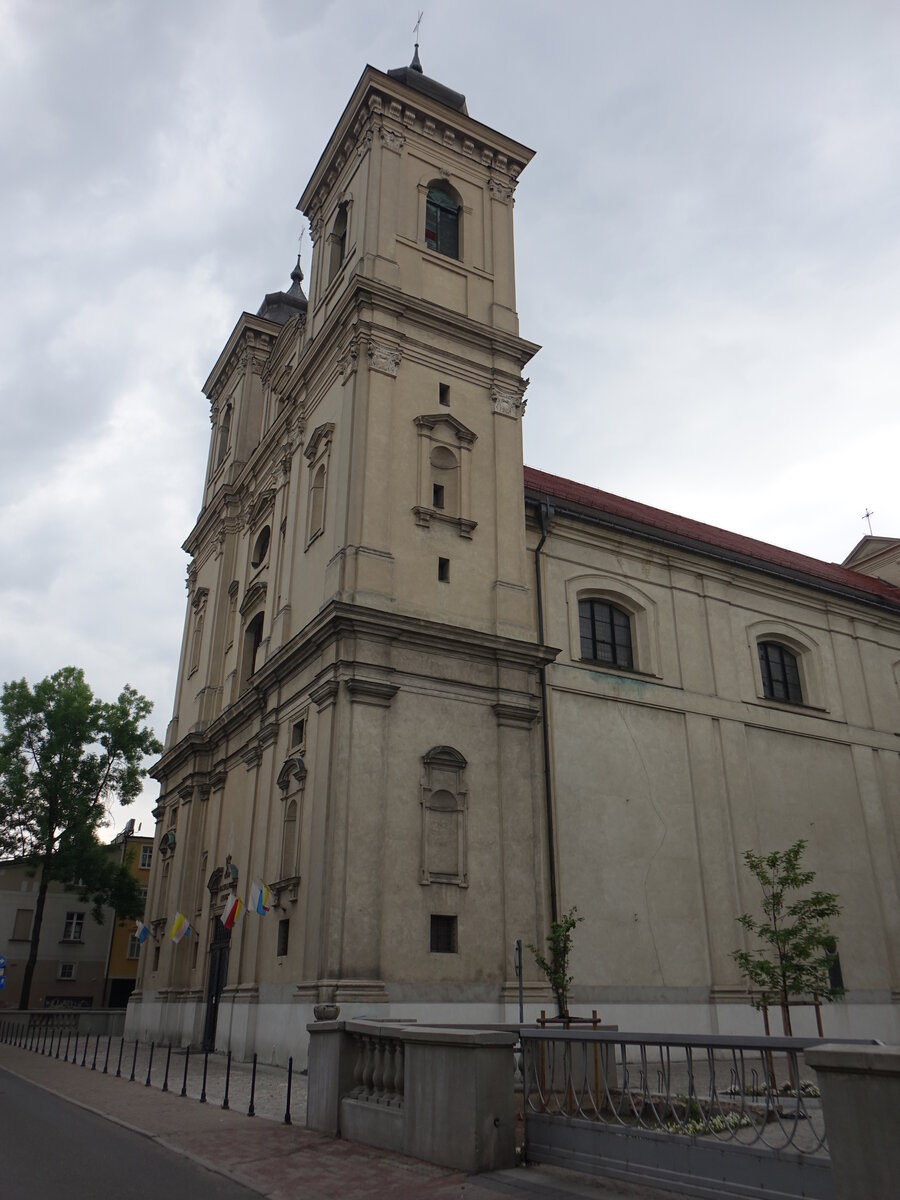 Rydzyna / Reisen, barocke Pfarrkirche St. Stanislaus, erbaut von 1746 bis 1751 (12.06.2021)